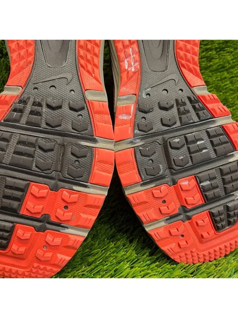 Nike Dual Fusion Trail Mens Size 10 Gray Orange Athletic Running Shoes Sneakers